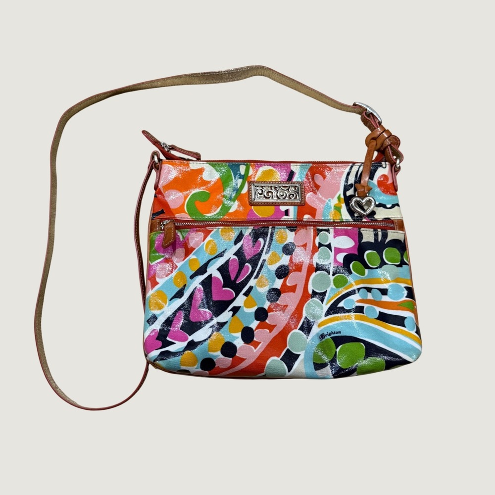 Brighton Crossbody Bag Multi Color Abstract Paisley Y2K Boho Small Messenger